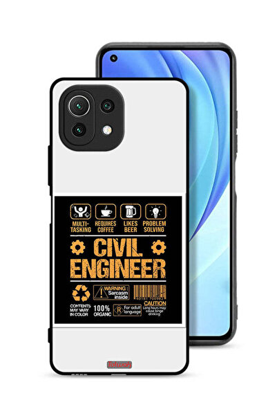 Tolwak غطاء حماية لهاتف شاومي مي 11 لايت - ملصق مهندس مدني