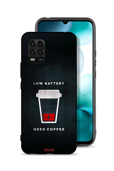 Tolwak غطاء حماية لهاتف Xiaomi Mi 10 Lite 5G بطارية منخفضة تحتاج إلى قهوة