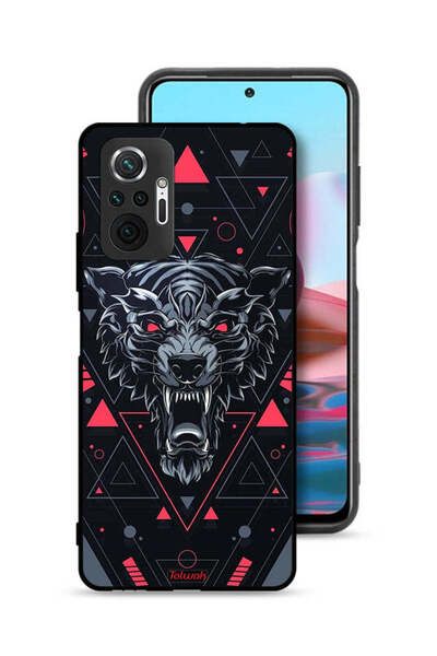 Tolwak غطاء حماية لهاتف شاومي ريدمي نوت 10 برو 4G بتصميم الذئب المتمرّد