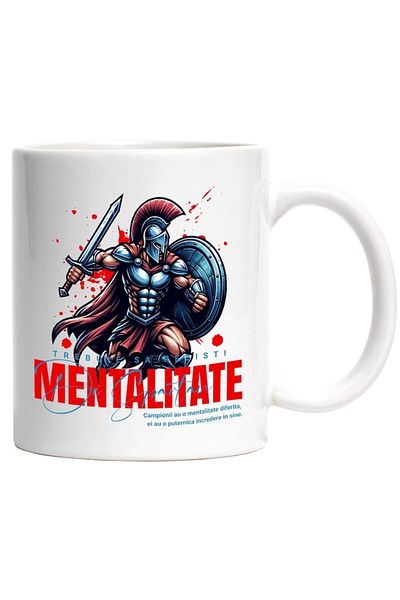 INOVATIX Personalized white mug, Spartan Mentality - You Must Resist, INOVATIX®. 330ml