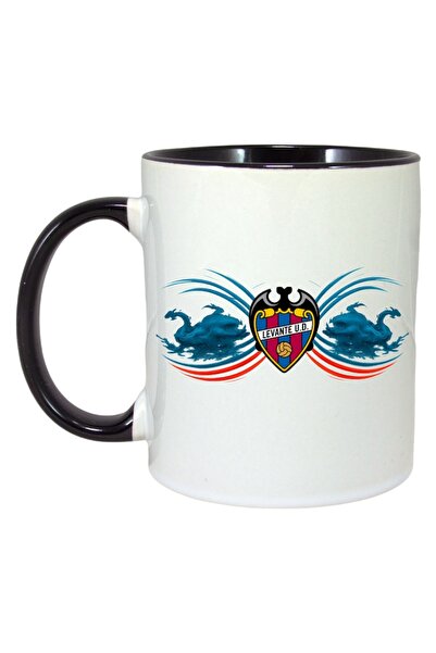 INOVATIX Cana Alba Personalizata, Levante Ud Spania, Maner Si Interior Negru,...