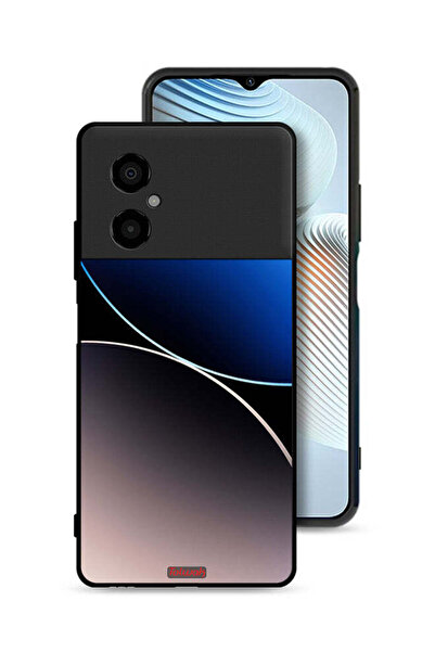 Tolwak Xiaomi Poco M4 5G Protective Case Cover Curve Lines Pattern