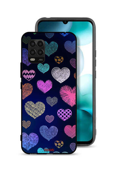Tolwak غطاء حماية لهاتف شاومي مي 10 لايت 5G بنقشة قلوب داجا