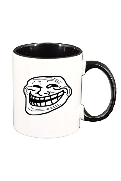 INOVATIX Cana alba personalizata, Troll, interior negru, D179, INOVATIX®. 330ml