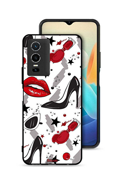 Tolwak Vivo Y76 5G Protective Case Cover Lipstick And Shoes Art