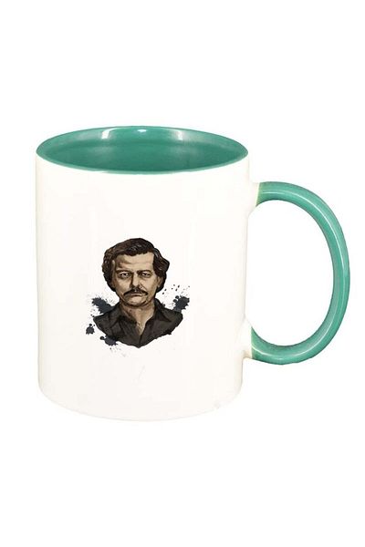 INOVATIX Cana alba personalizata, Narcos - Pablo Escobar, interior verde, D1343, INOVATIX®. 330ml