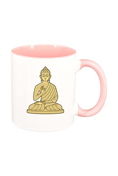 INOVATIX Εξατομικευμένη λευκή κούπα, ινδική, ροζ εσωτερικό, D369, INOVATIX®. ...