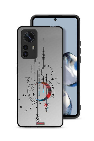 Tolwak Xiaomi 12S Pro Protective Case Cover Moon And Arrows Art Pattern