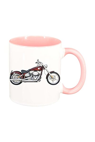 INOVATIX Cana alba personalizata, Motor, interior roz, D53, INOVATIX®. 330ml