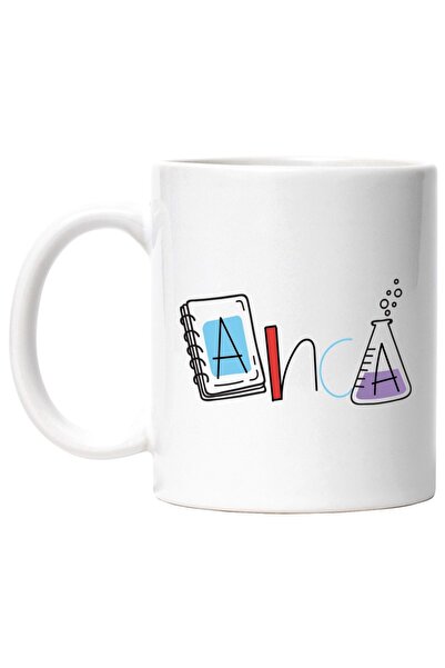 INOVATIX Cana alba personalizata, Numele Anca, Scoala, Chimie, Materii, Algeb...