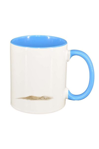INOVATIX Personalized white mug, Sand, blue interior, D215, INOVATIX®. 330ml