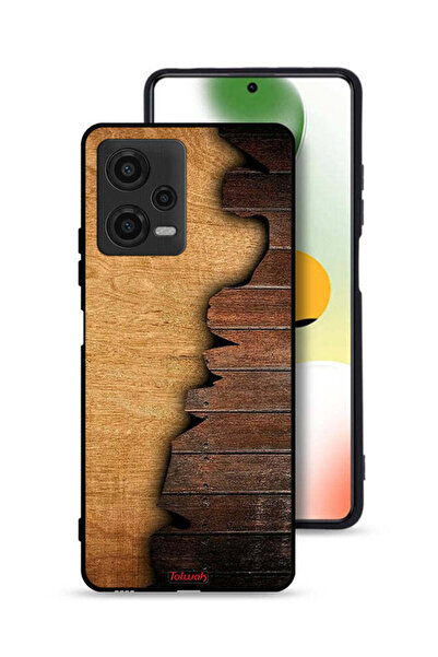 Tolwak غطاء حماية لهاتف Xiaomi Poco X5 بنمط خشبي عتيق