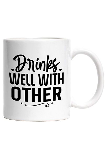 INOVATIX Personalized white mug, Drink well with another - alcoholic beverage, INOVATIX®. 330ml