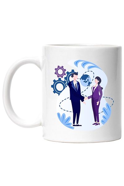 INOVATIX Personalized white mug, Business, Planet, Leaves, Costume, Accord, INOVATIX®. 330ml