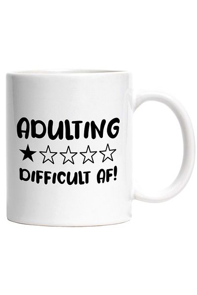 INOVATIX Personalized white mug, for those who think it's too difficult to be an adult, INOVATIX®. 330ml