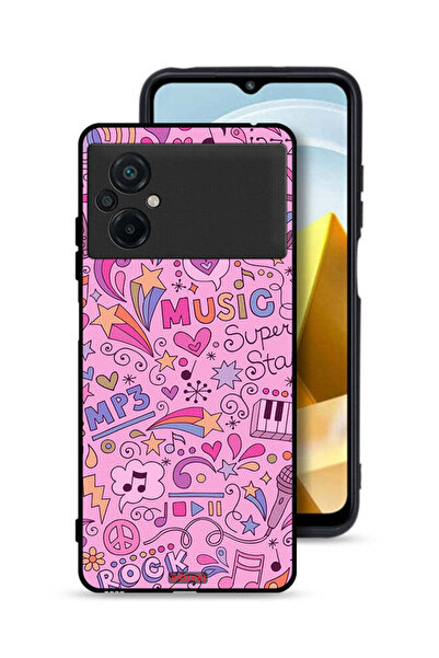 Tolwak Xiaomi Poco M5 4G Protective Case Cover Music Tags