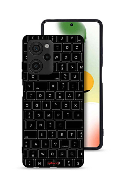 Tolwak غطاء حماية لهاتف Xiaomi Poco X5 Pro بنمط مفاتيح لوحة المفاتيح العشوائية