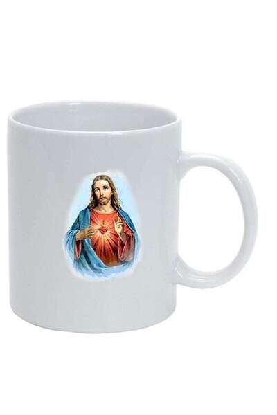 INOVATIX Cana alba personalizata, Hristos, alb, D1094, INOVATIX®. 330ml