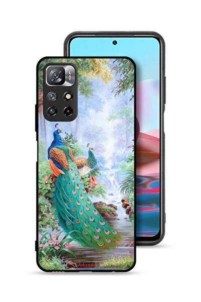 Tolwak غطاء حماية لهاتف شاومي ريدمي نوت 11S بنقشة الطاووس