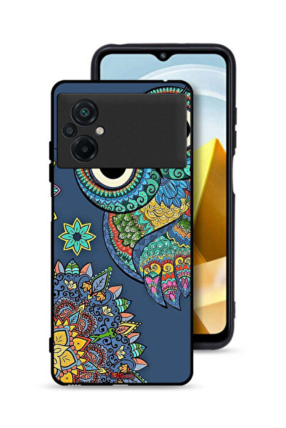Tolwak Xiaomi Poco M5 4G Protective Case Cover Floral Owl