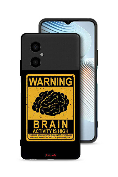 Tolwak غطاء حماية لهاتف Xiaomi Poco M4 5G تحذير من ارتفاع نشاط الدماغ