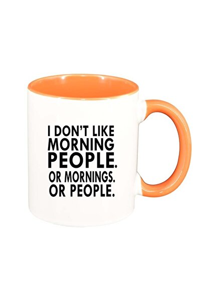 INOVATIX Cana alba personalizata, I Don`t Like, interior portocaliu, D85, INO...