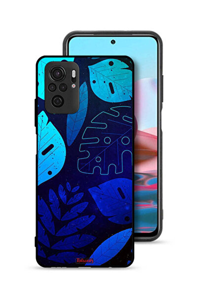 Tolwak Xiaomi Redmi Note 10S Protective Case Cover Leaves Pattern