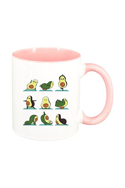 INOVATIX Εξατομικευμένη λευκή κούπα, Αβοκάντο, ροζ εσωτερικό, D1456, INOVATIX...