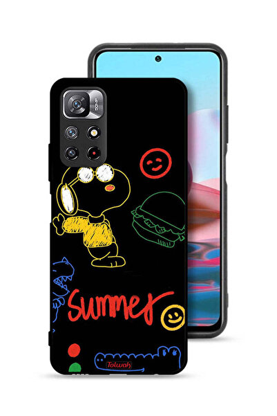 Tolwak غطاء حماية لهاتف شاومي ريدمي نوت 11 4G بملصق صيفي