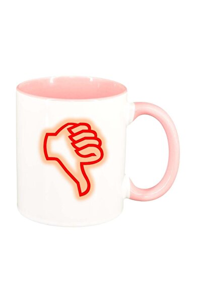 INOVATIX Cana alba personalizata, Down, interior roz, D992, INOVATIX®. 330ml