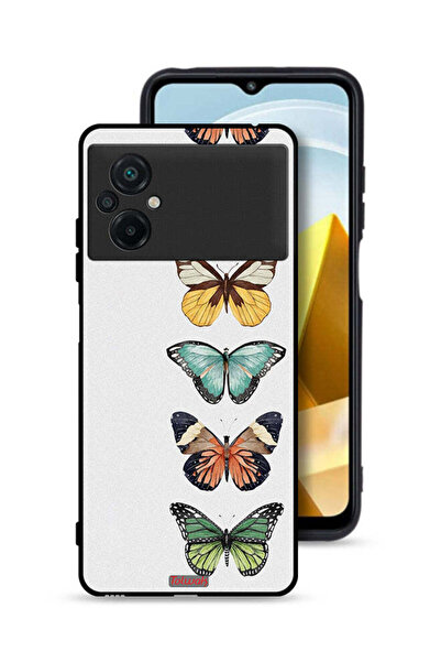 Tolwak Xiaomi Poco M5 4G Protective Case Cover Four Butterflies