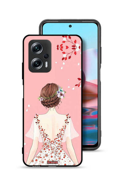 Tolwak غطاء حماية لهاتف شاومي ريدمي نوت 11T برو 5G، رسم فتاة واقفة