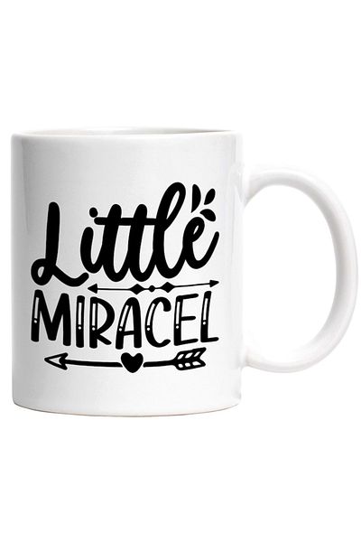 INOVATIX Personalized white mug, heart and letter Little miracle - little miracle, INOVATIX®. 330ml