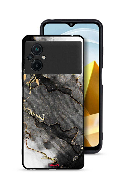 Tolwak غطاء حماية لهاتف Xiaomi Poco M5 4G بلون رخامي لامع