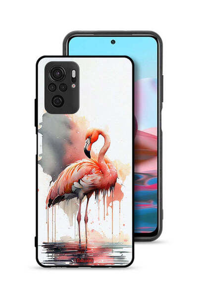 Tolwak Xiaomi Redmi Note 10 4G Protective Case Cover Tropical Watercolor Art