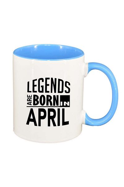 INOVATIX Personalized white mug, Legend, blue interior, D79, INOVATIX®. 330ml