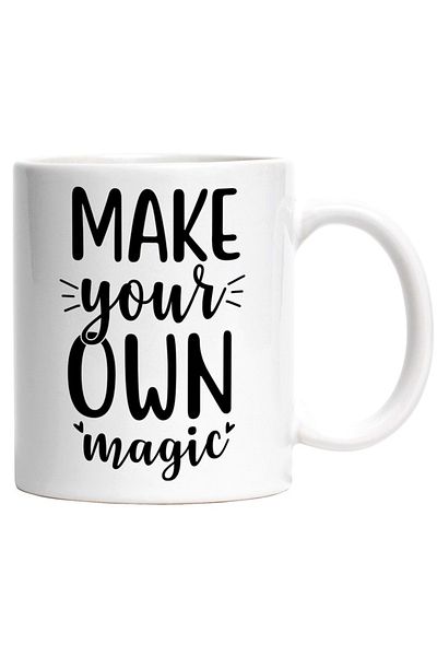 INOVATIX Personalized white mug, heart for those who create their own magic, INOVATIX®. 330ml