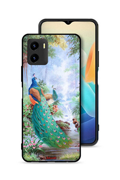 Tolwak غطاء حماية لهاتف Vivo Y15s بنقشة الطاووس