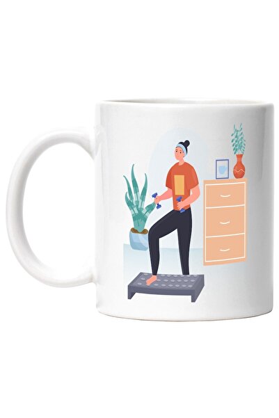 INOVATIX Cana alba personalizata, Fitness, Greutati, Sport, Step, Dulap, INOV...