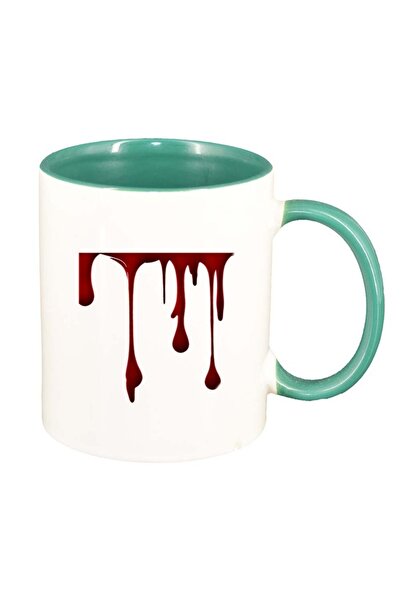 INOVATIX Cana alba personalizata, Ciocolata, interior verde, D239, INOVATIX®....