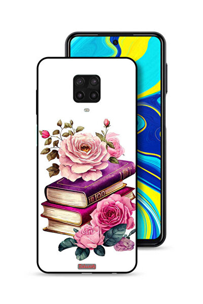 Tolwak غطاء حماية لهاتف شاومي ريدمي نوت 9 برو بنقشة الورود والكتب