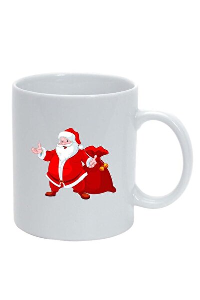 INOVATIX Персонализирана бяла чаша, Дядо Коледа, бяла, D162, INOVATIX®. 330 мл