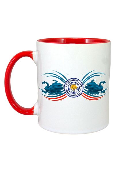 INOVATIX Cana Alba Personalizata, Leicester City Fc Anglia, Maner Si Interior Rosu, ®. 330ml