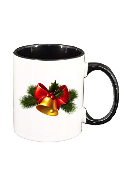 INOVATIX Персонализирана бяла чаша, Коледа, черен интериор, D169, INOVATIX®. ...