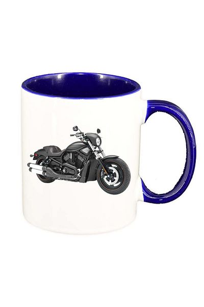 INOVATIX Personalized white mug, Motor, dark blue interior, D45, INOVATIX®. 330ml