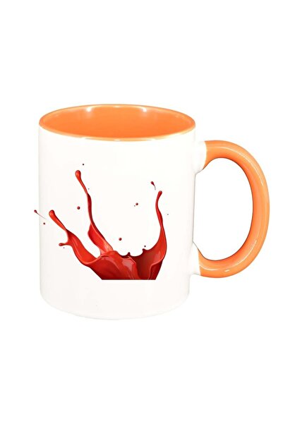 INOVATIX Cana alba personalizata, Colour, interior portocaliu, D311, INOVATIX...