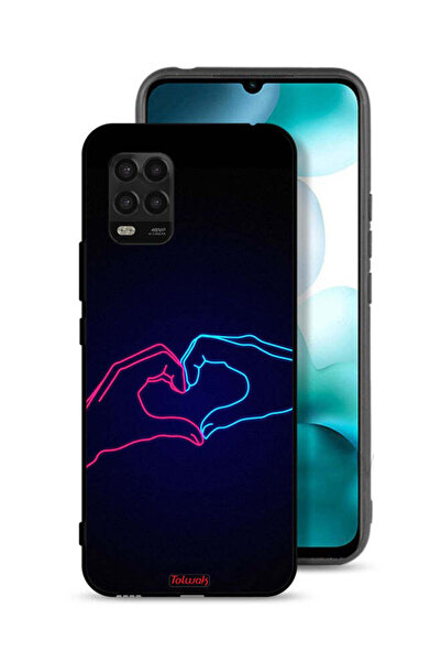 Tolwak Xiaomi Mi 10 Lite 5G Protective Case Cover Touching Hand Making Heart