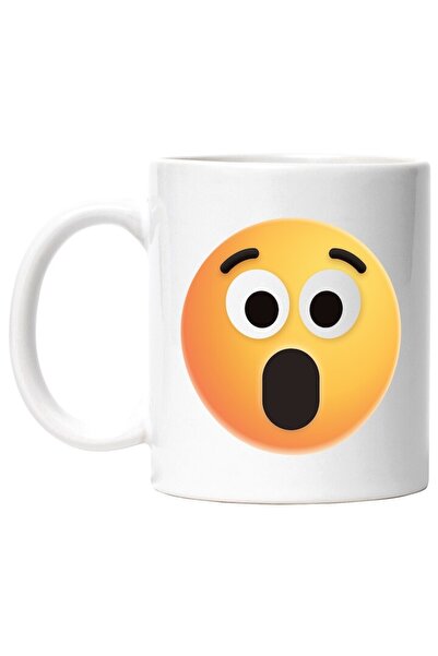 INOVATIX Cana alba personalizata, Emoticon, Emoji, Socat, Surprins, INOVATIX®...