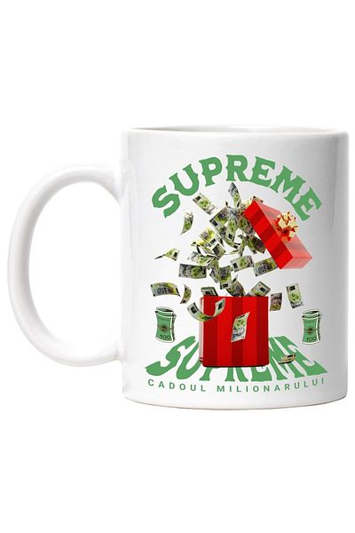 INOVATIX Personalized white mug, _Supreme_ - Millionaire's Gift, INOVATIX®. 330ml