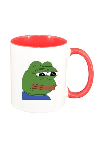 INOVATIX Cana alba personalizata, Meme - Funny, interior rosu, D1398, INOVATIX®. 330ml